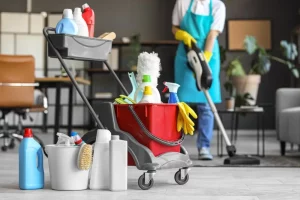 HEPA vacuuming and HVAC maintenance to improve indoor air quality in offices