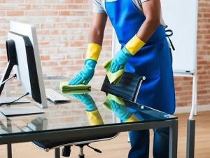 Clear walkways and tidy floors preventing slips, trips, and falls in the office